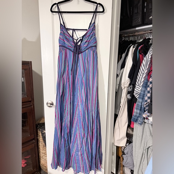 Free People Dream Weaver Maxi Dress in Aqua Combo - Picture 4 of 7